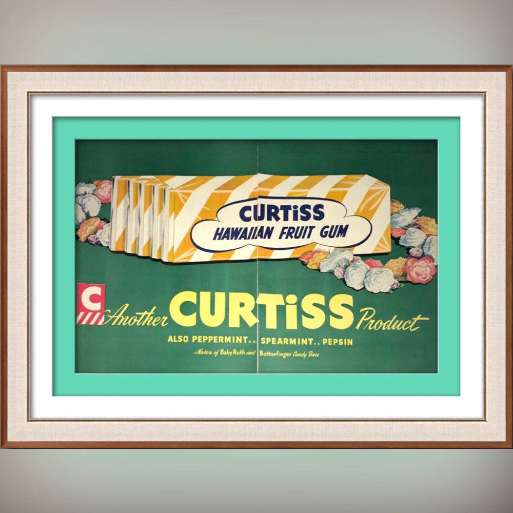 Vintage Curtiss Hawaiian Fruit Gum Advertising Prints